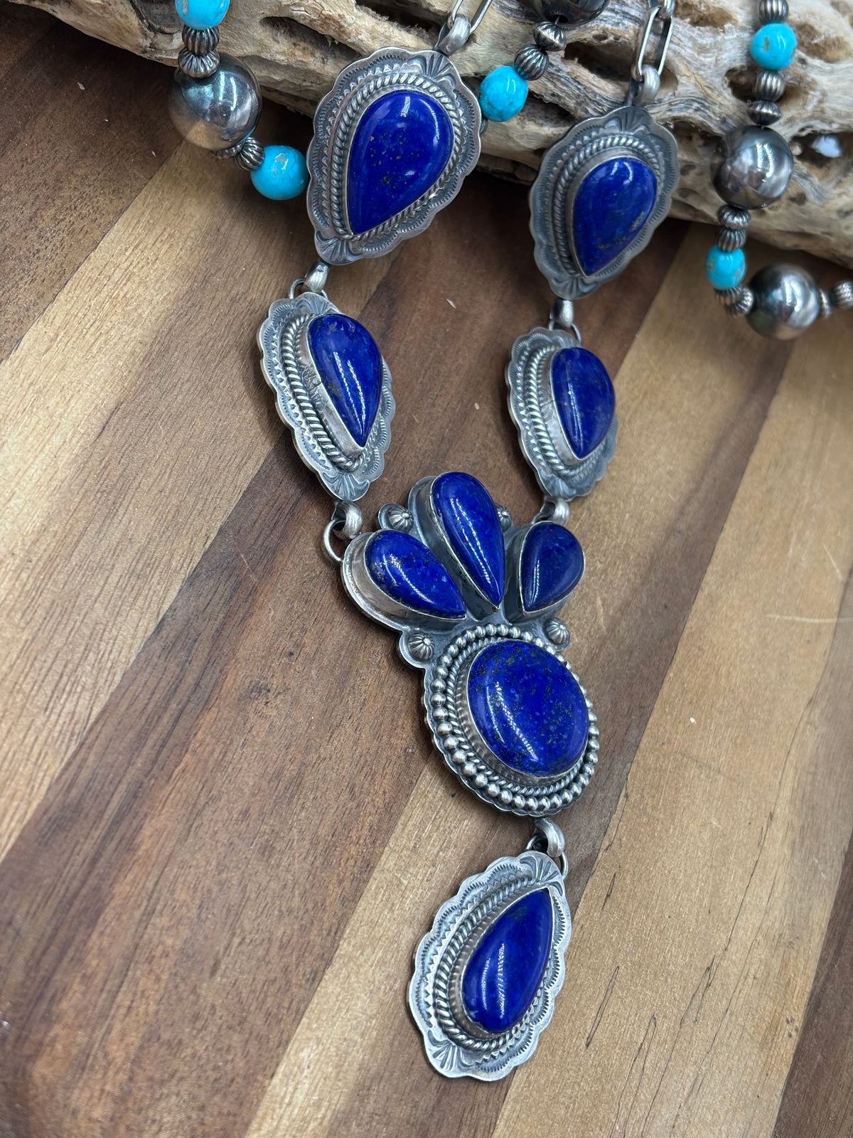 Lapis Lariat Necklace #922-3 by Gilbert Platero