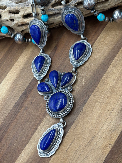 Lapis Lariat Necklace #922-3 by Gilbert Platero