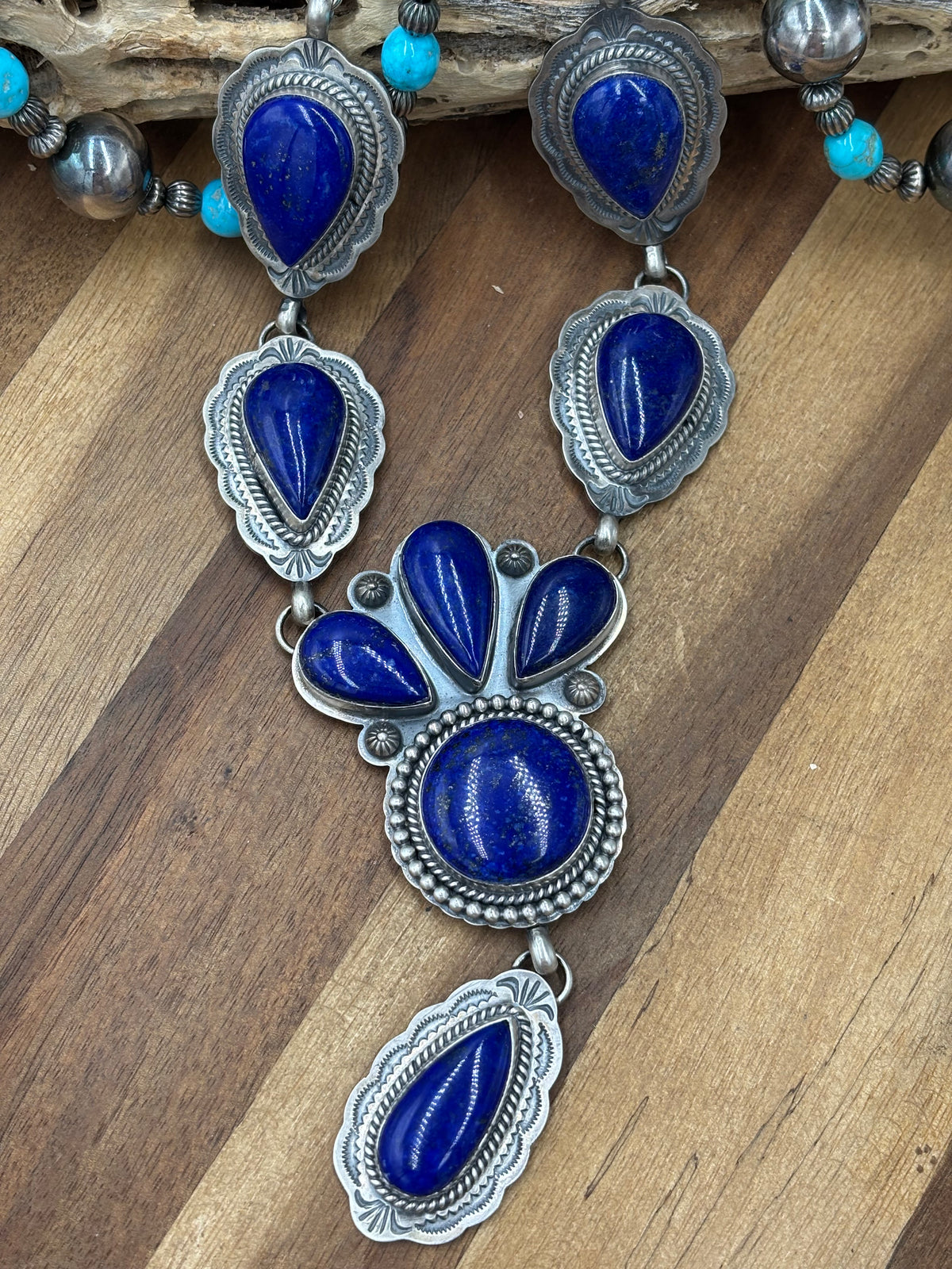 Lapis Lariat Necklace #922-3 by Gilbert Platero