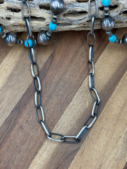 35" Handmade Chain #922-2 Necklace by Stanford Yazzie, Navajo