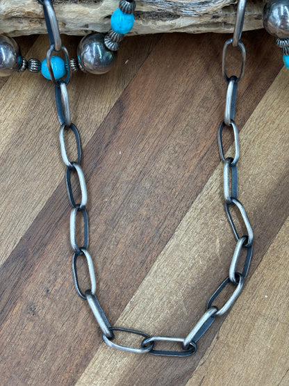35" Handmade Chain #922-2 Necklace by Stanford Yazzie, Navajo