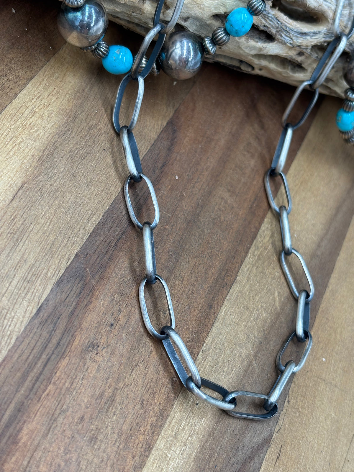 35" Handmade Chain #922-2 Necklace by Stanford Yazzie, Navajo