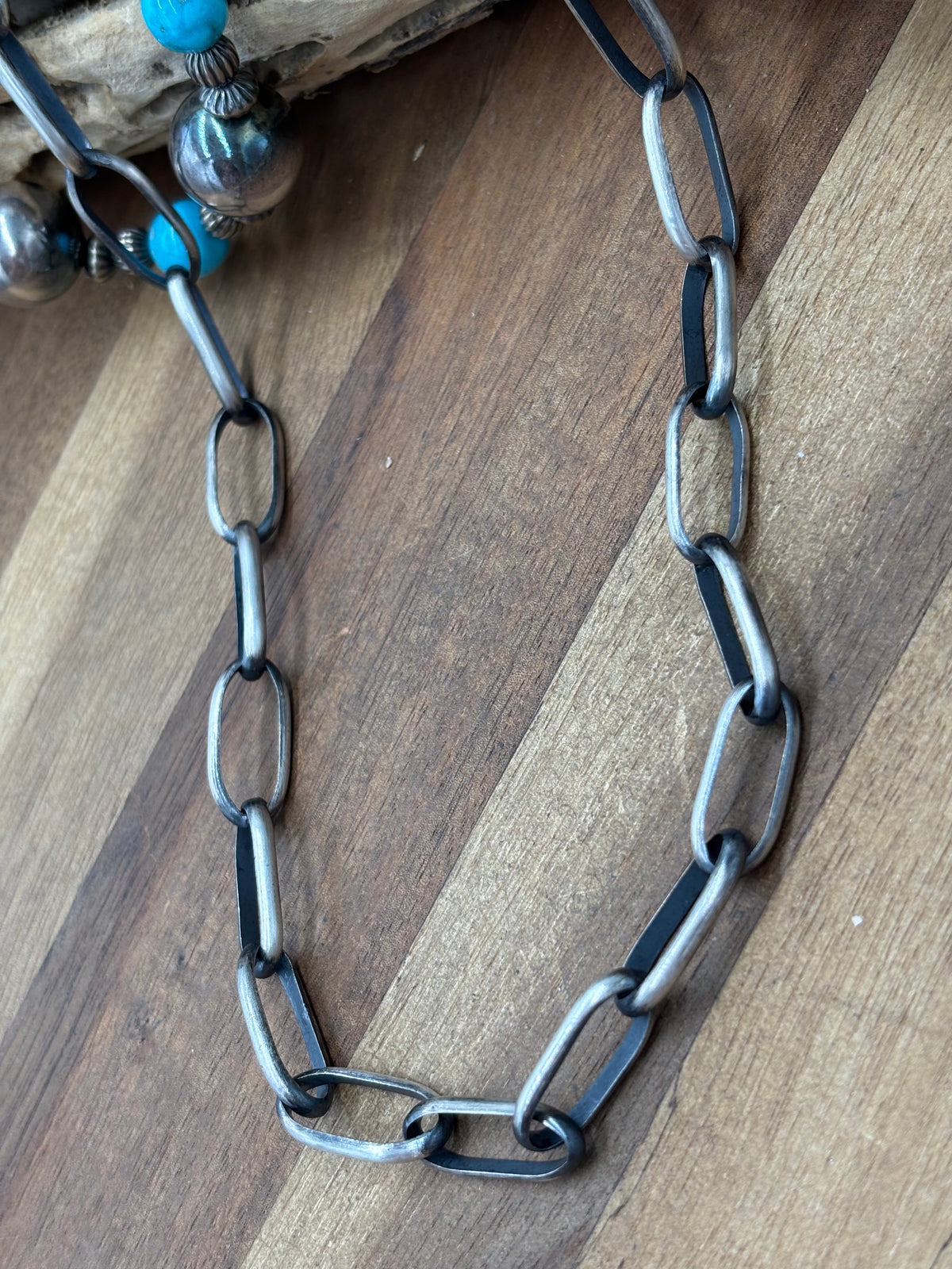 35" Handmade Chain #922-2 Necklace by Stanford Yazzie, Navajo
