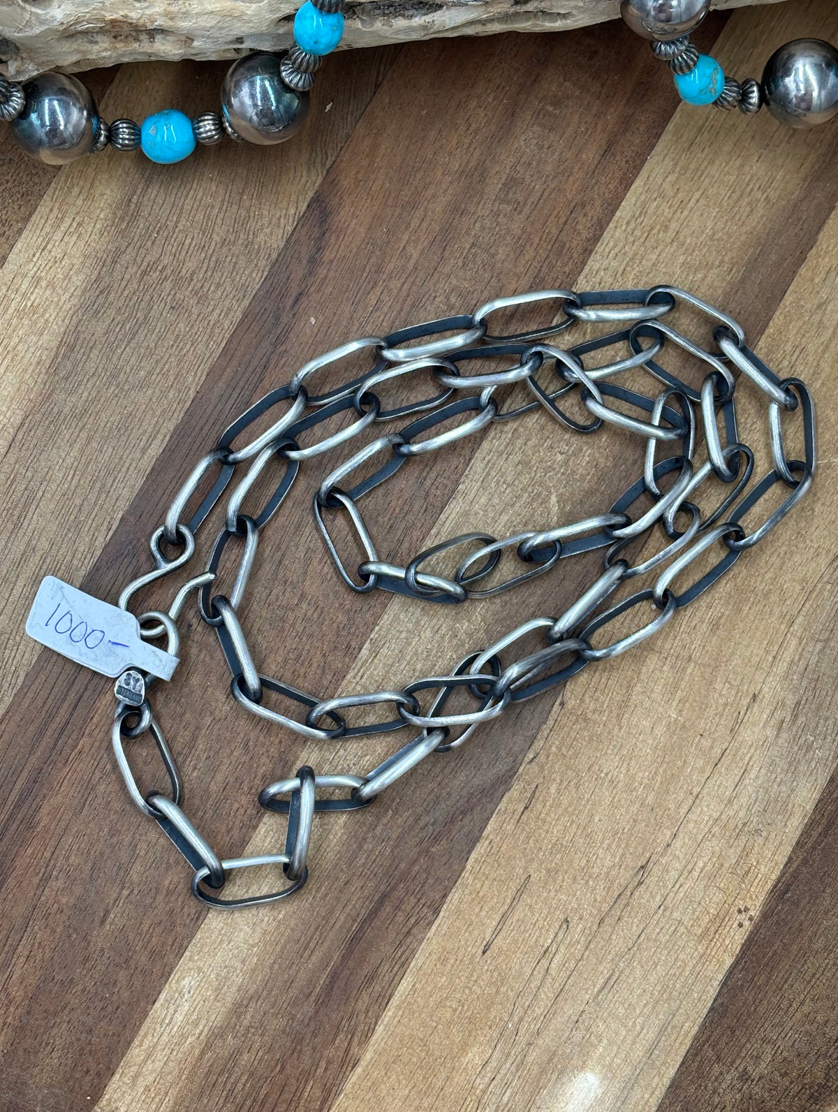 35" Handmade Chain #922-2 Necklace by Stanford Yazzie, Navajo