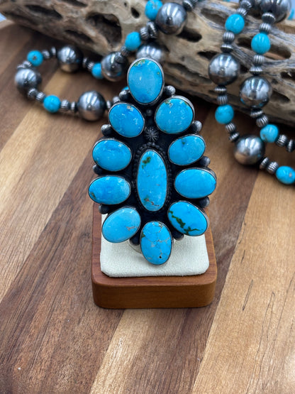 Sonoran Turquoise Cluster Ring Size 9