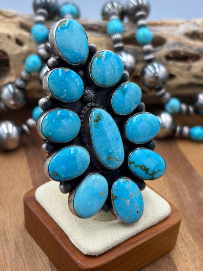 Sonoran Turquoise Cluster Ring Size 9