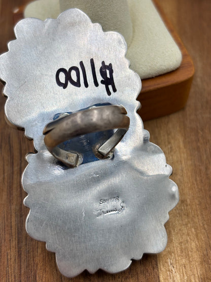 Sonoran Turquoise Cluster Ring Size 9 by Travis J, Navajo