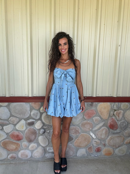 Cherry Bubble Mini Dress