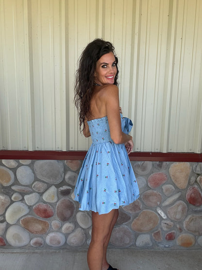 Cherry Bubble Mini Dress