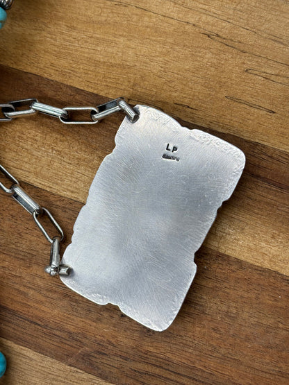 Golden Hills Cluster Bar Necklace by Lyle Piasso, Navajo