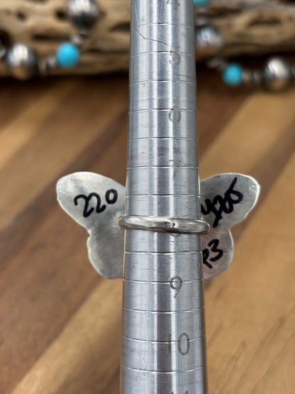 Turquoise #922-29D Butterfly Adjustable Ring by Rick Enriquez, Navajo