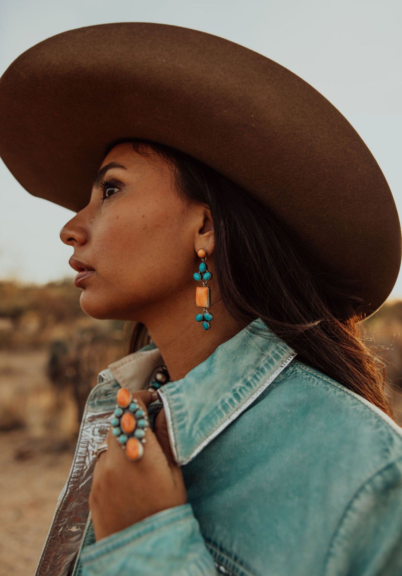 Scully Turquoise Leather Jacket #L1041