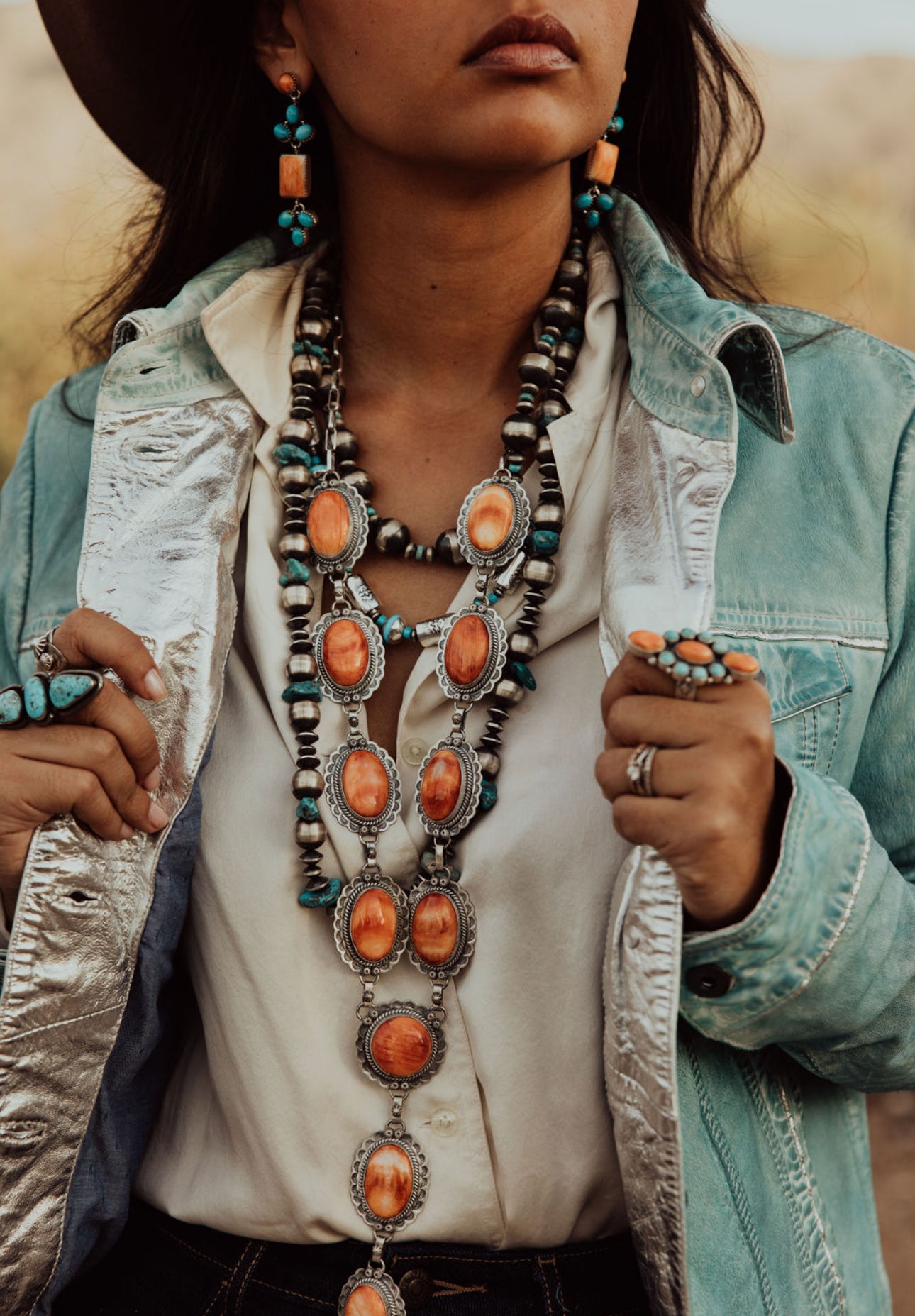 Scully Turquoise Leather Jacket #L1041