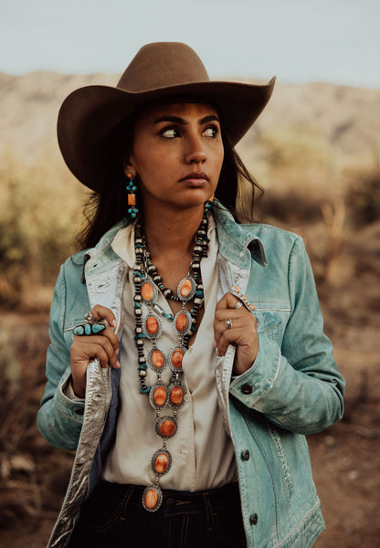 Scully Turquoise Leather Jacket #L1041