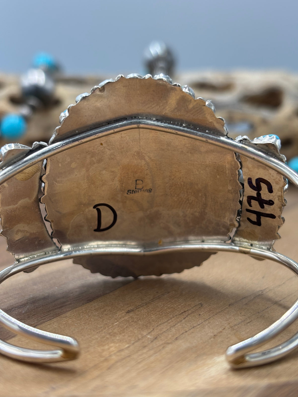 Turquoise Cluster Cuff #922-31D by Davina Benally, Navajo