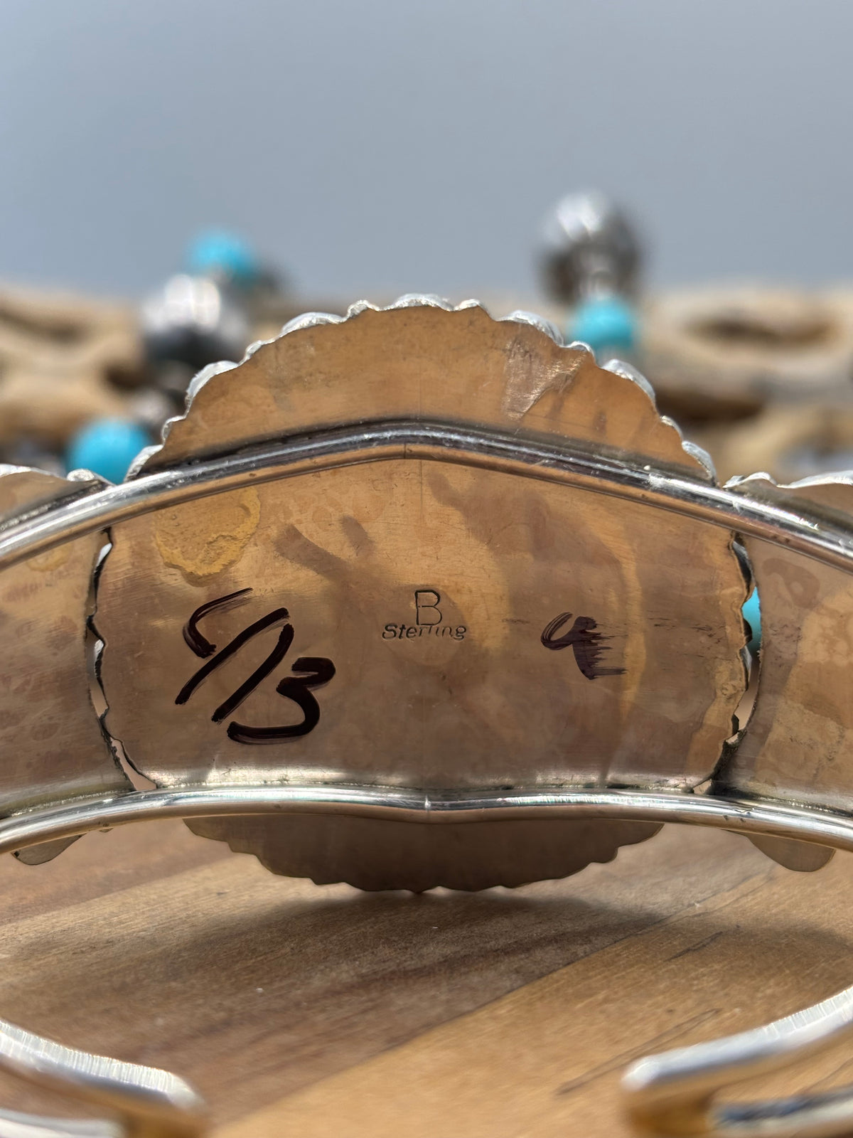 Turquoise Cluster Cuff #922-32A by Davina Benally, Navajo