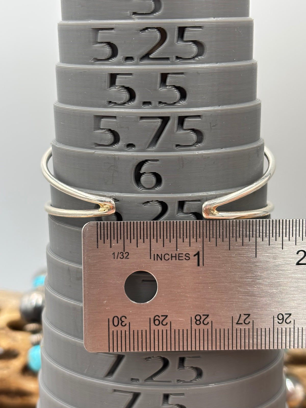 Turquoise Cluster Cuff #922-32D by Davina Benally, Navajo