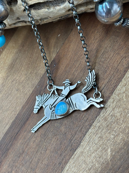 Golden Hills #922-34B Bronc Necklace by Charles Johnson II, Navajo