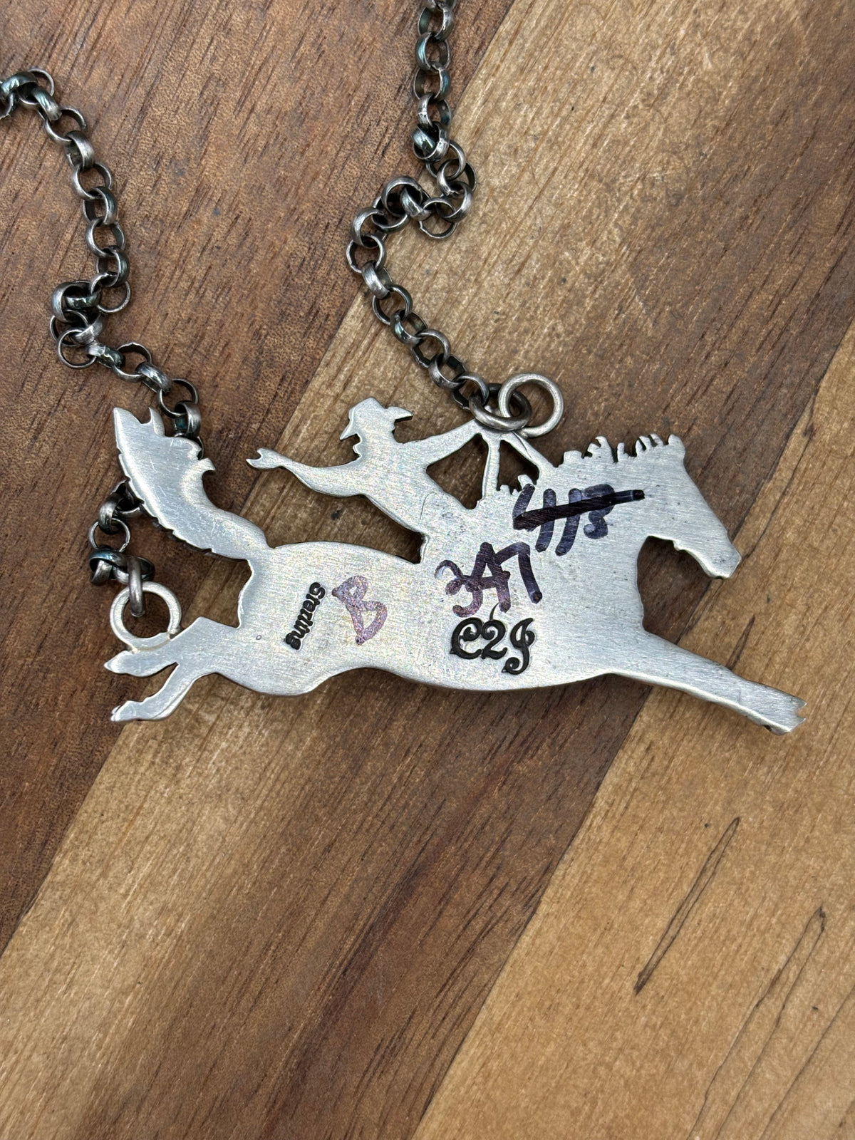 Golden Hills #922-34B Bronc Necklace by Charles Johnson II, Navajo