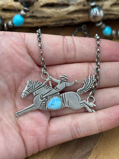 Golden Hills #922-34B Bronc Necklace by Charles Johnson II, Navajo