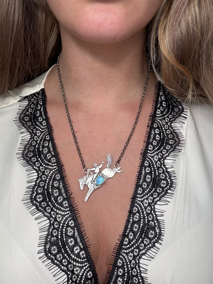 Golden Hills #922-34B Bronc Necklace by Charles Johnson II, Navajo