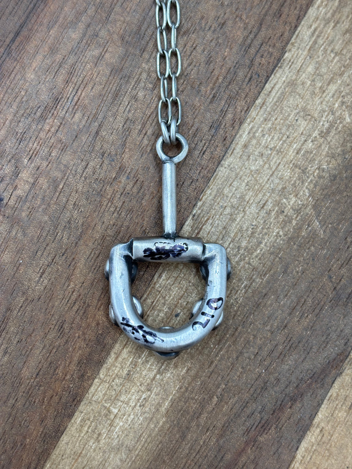 Orange Spiny #922-35 Snaffle Bit Necklace