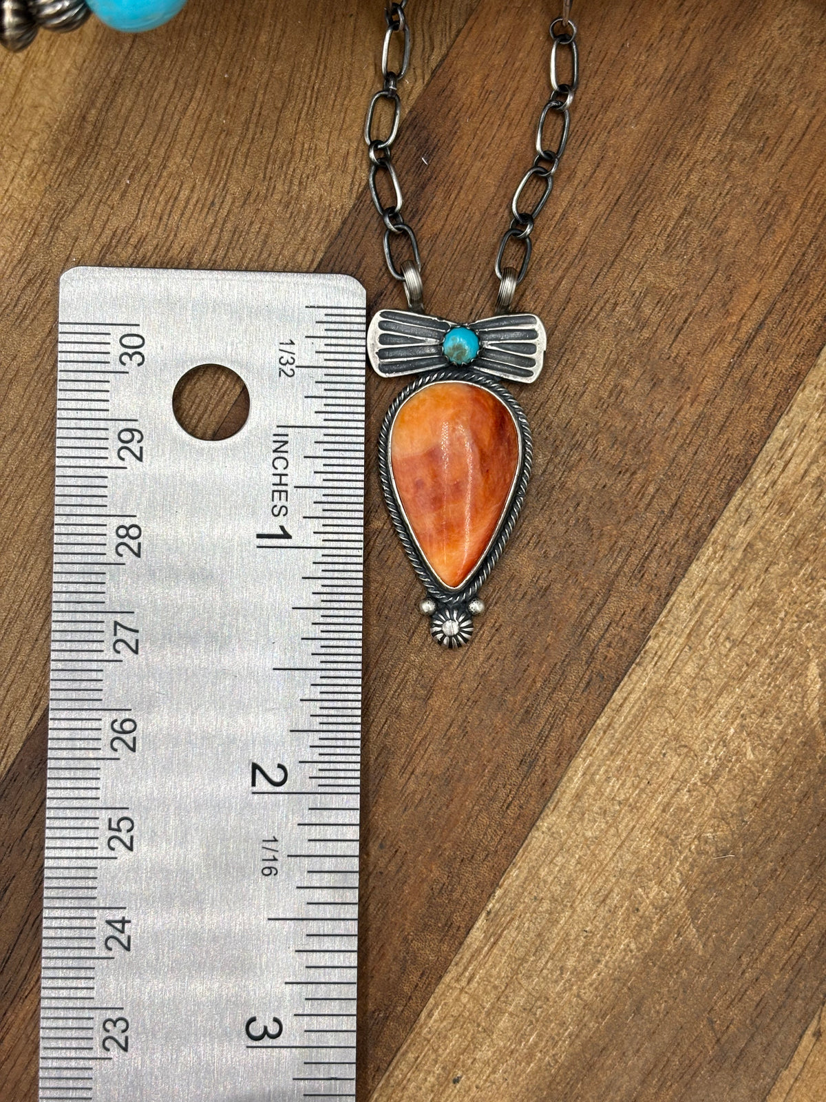 Orange Spiny #922-36 Necklace by Verley Betone, Navajo