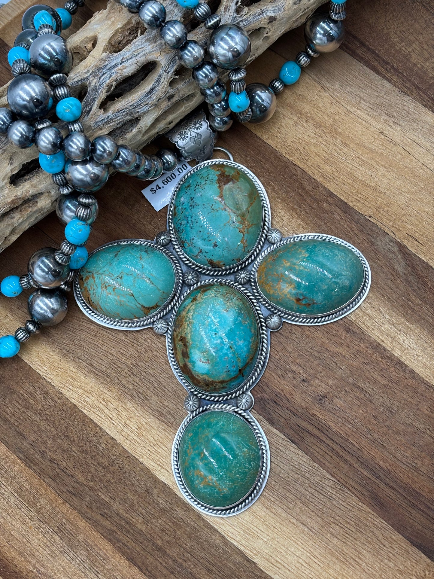 Royston Turquoise Cross Pendant
