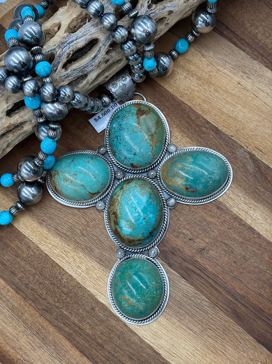 Royston Turquoise Cross Pendant