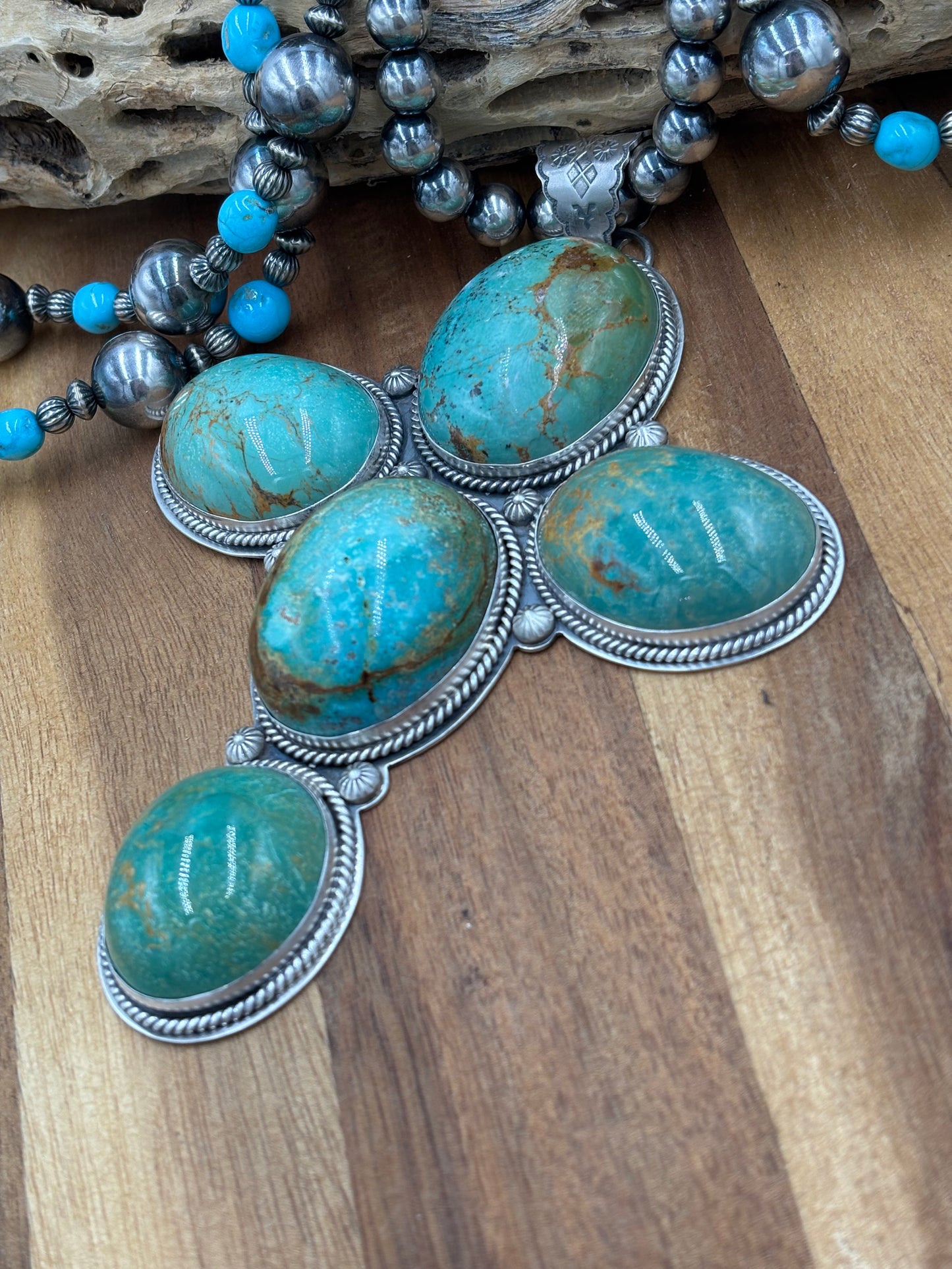 Royston Turquoise Cross Pendant