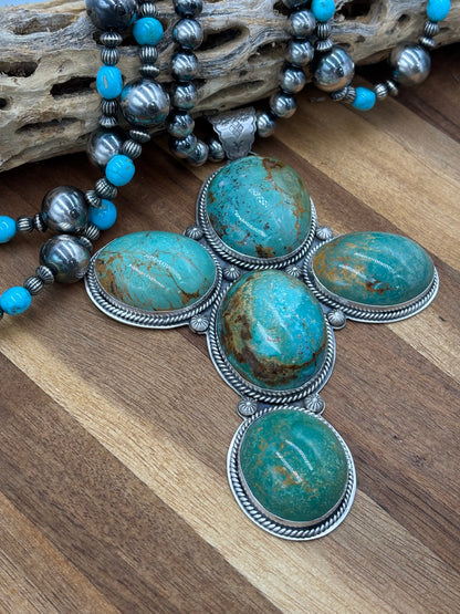 Royston Turquoise Cross Pendant