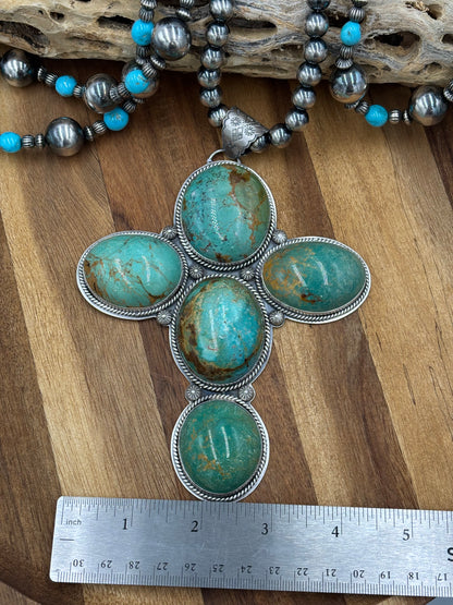 Royston Turquoise Cross Pendant