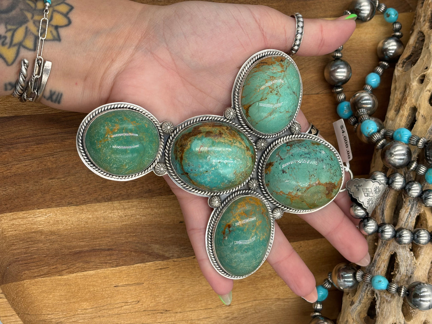 Royston Turquoise Cross Pendant