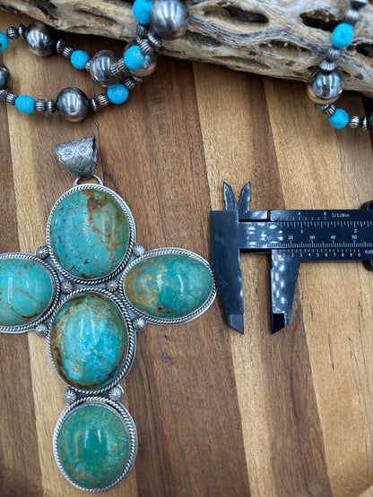 Royston Turquoise Cross Pendant