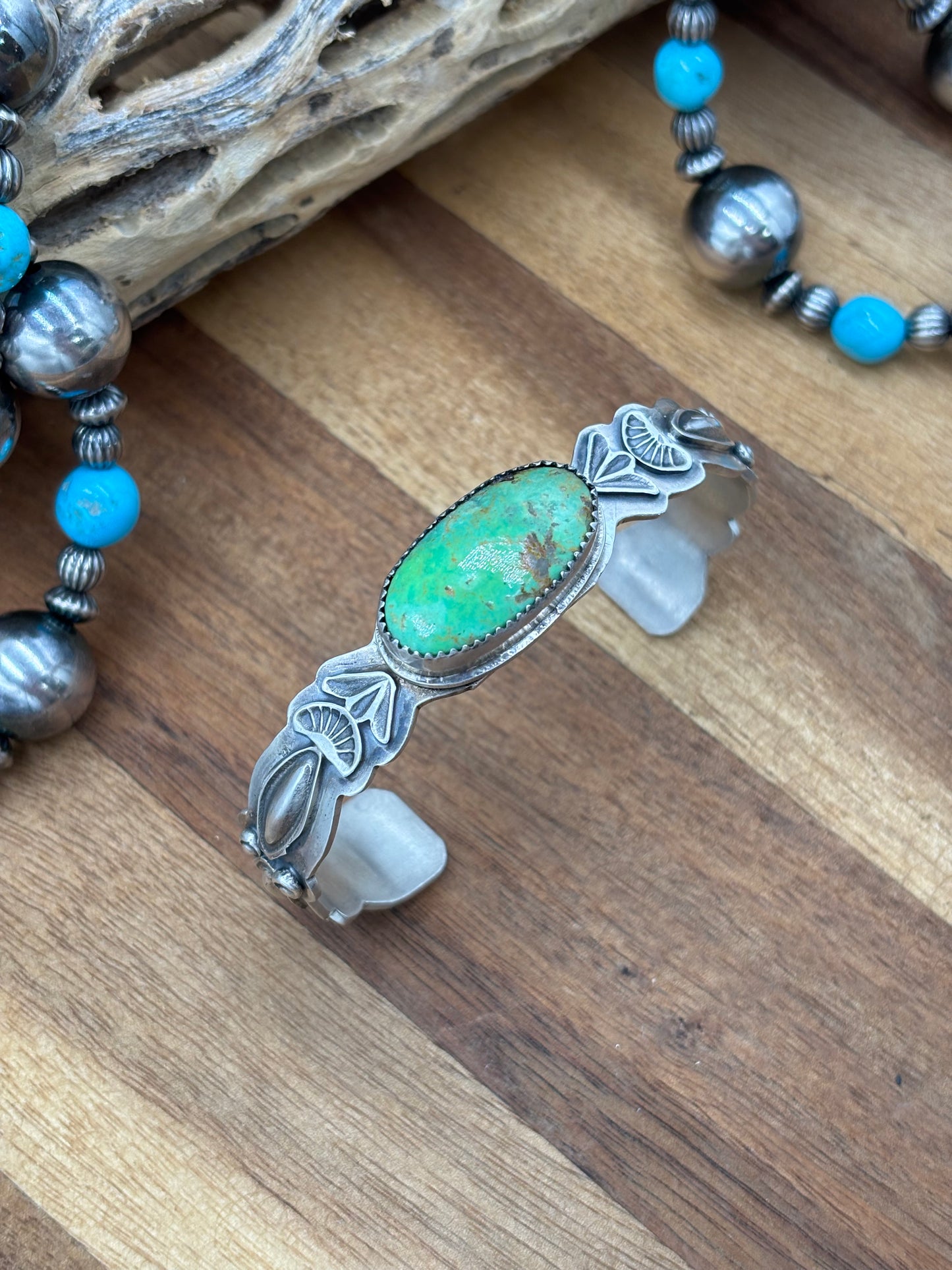 Pixie Turquoise Cuff by Boyd J Ashley, Navajo