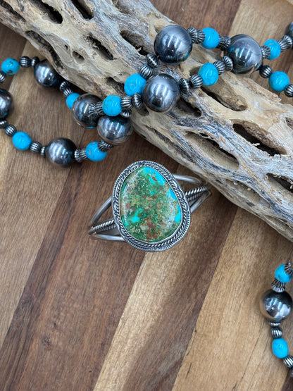 Sonoran Gold Cuff by J Piaso Jr, Navajo