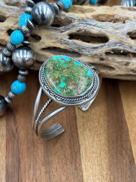Sonoran Gold Cuff by J Piaso Jr, Navajo