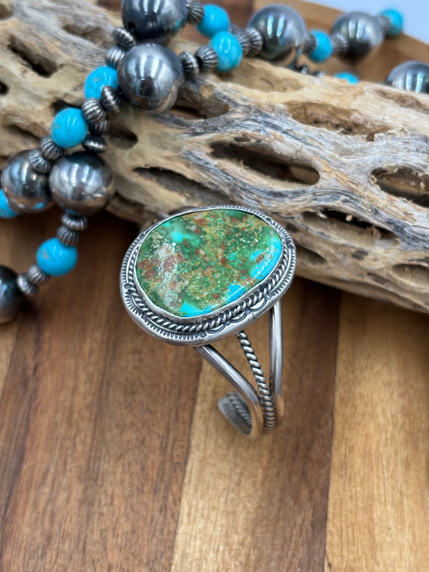 Sonoran Gold Cuff by J Piaso Jr, Navajo