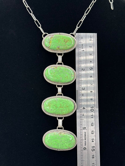 Green Turquoise #923-1 Drop Necklace