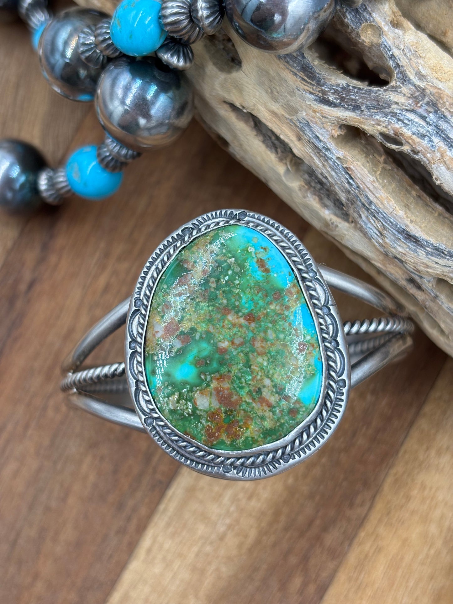 Sonoran Gold Cuff by J Piaso Jr, Navajo