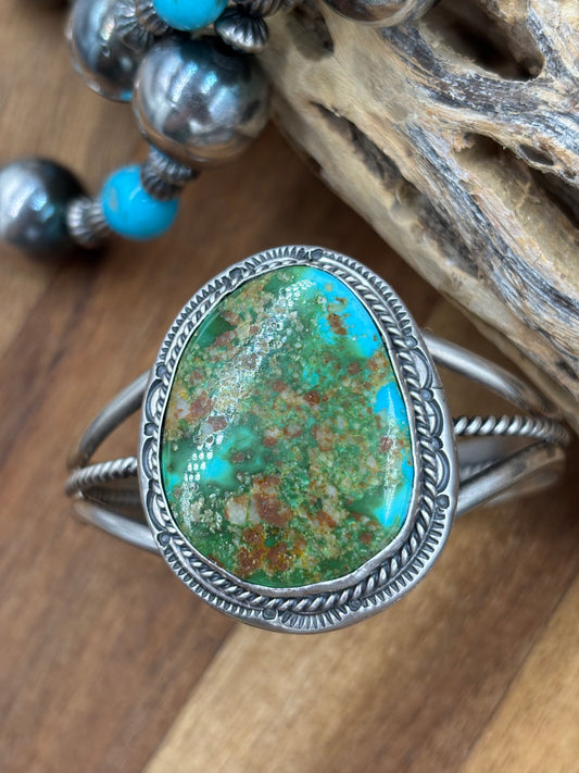 Sonoran Gold Cuff by J Piaso Jr, Navajo