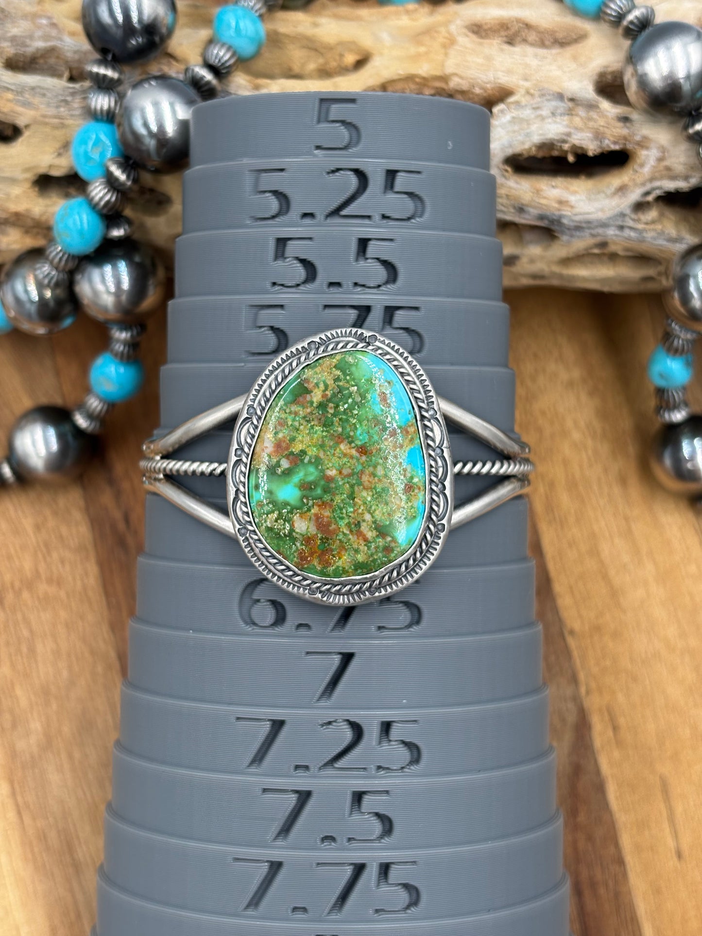 Sonoran Gold Cuff by J Piaso Jr, Navajo