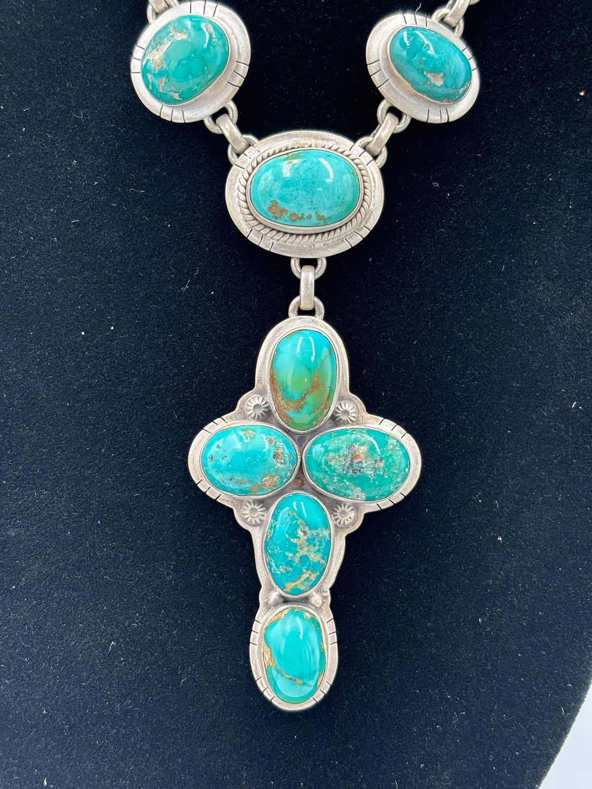 Sonoran Turquoise #922-44 Cross Necklace