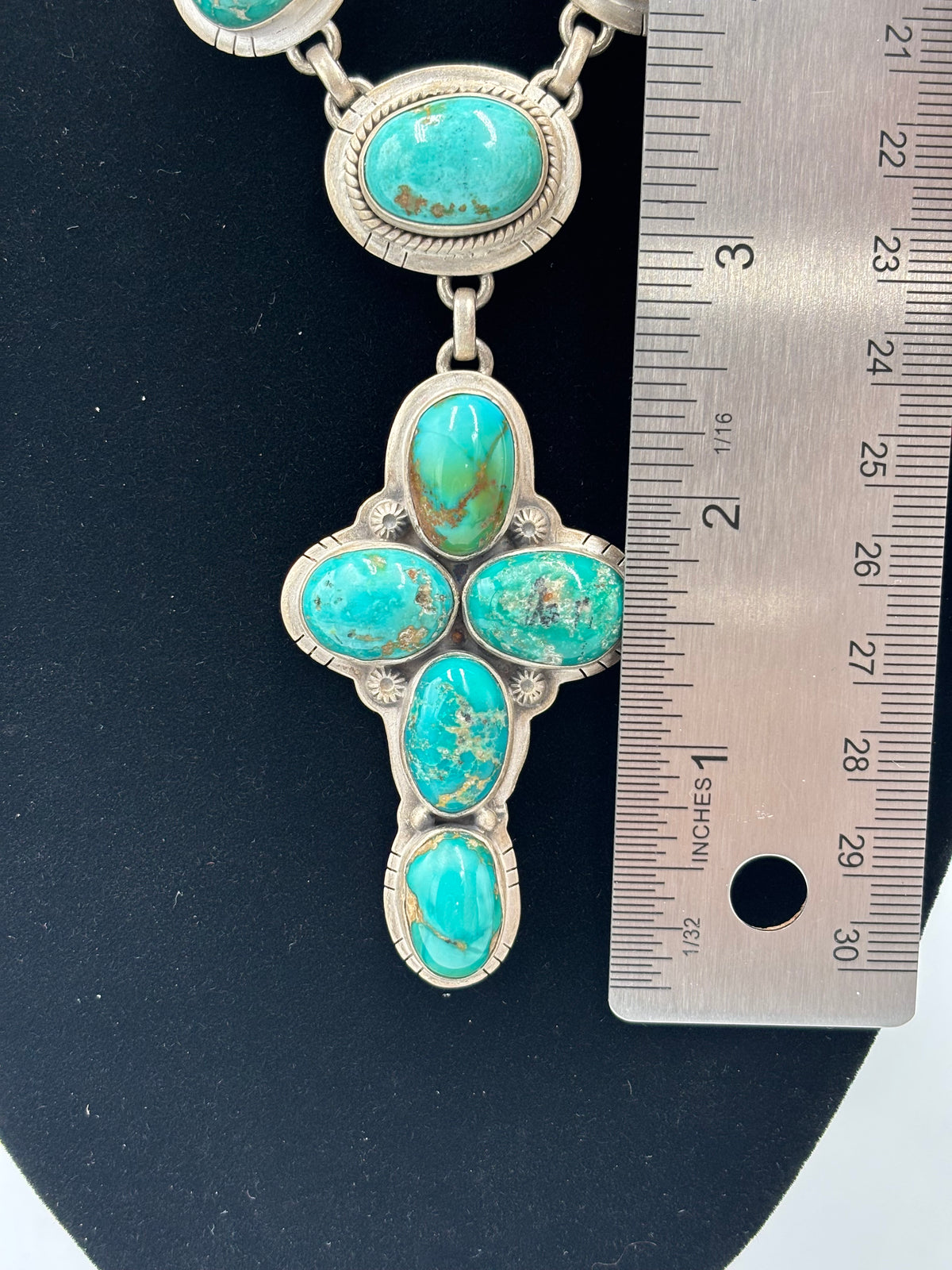 Sonoran Turquoise #922-44 Cross Necklace
