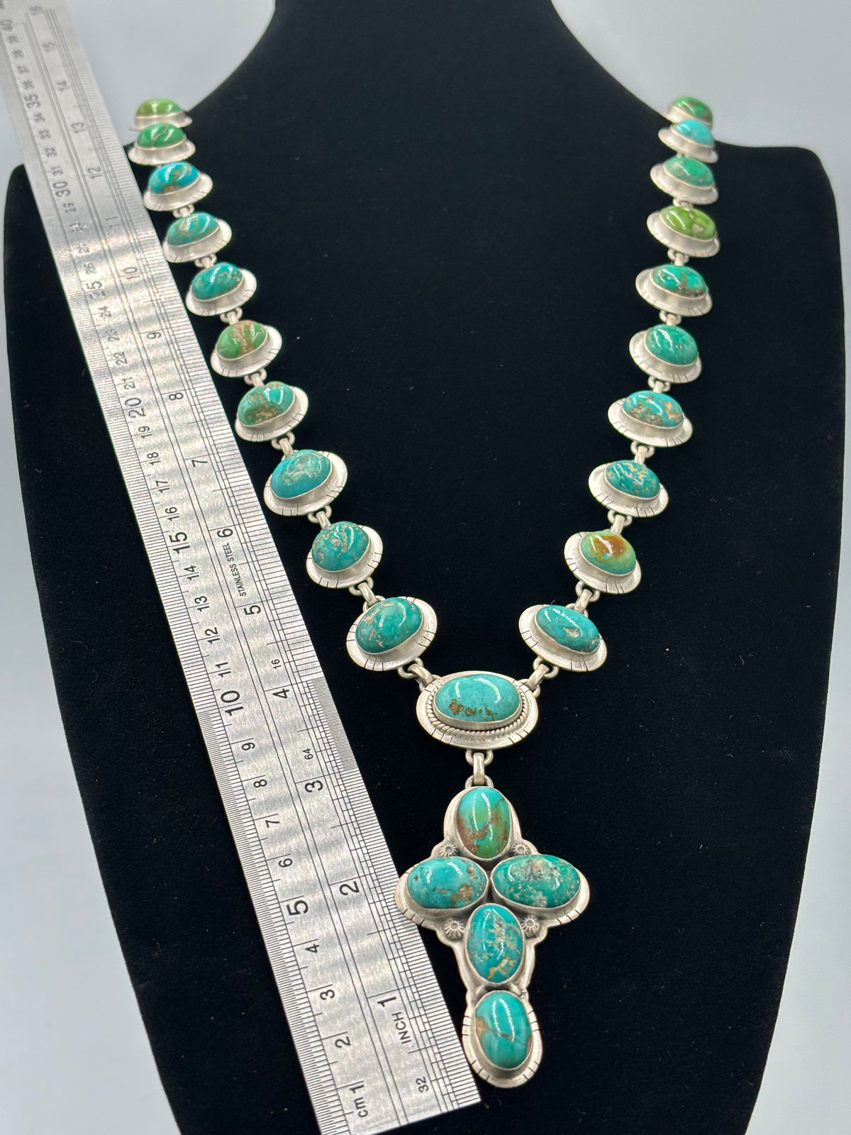 Sonoran Turquoise #922-44 Cross Necklace
