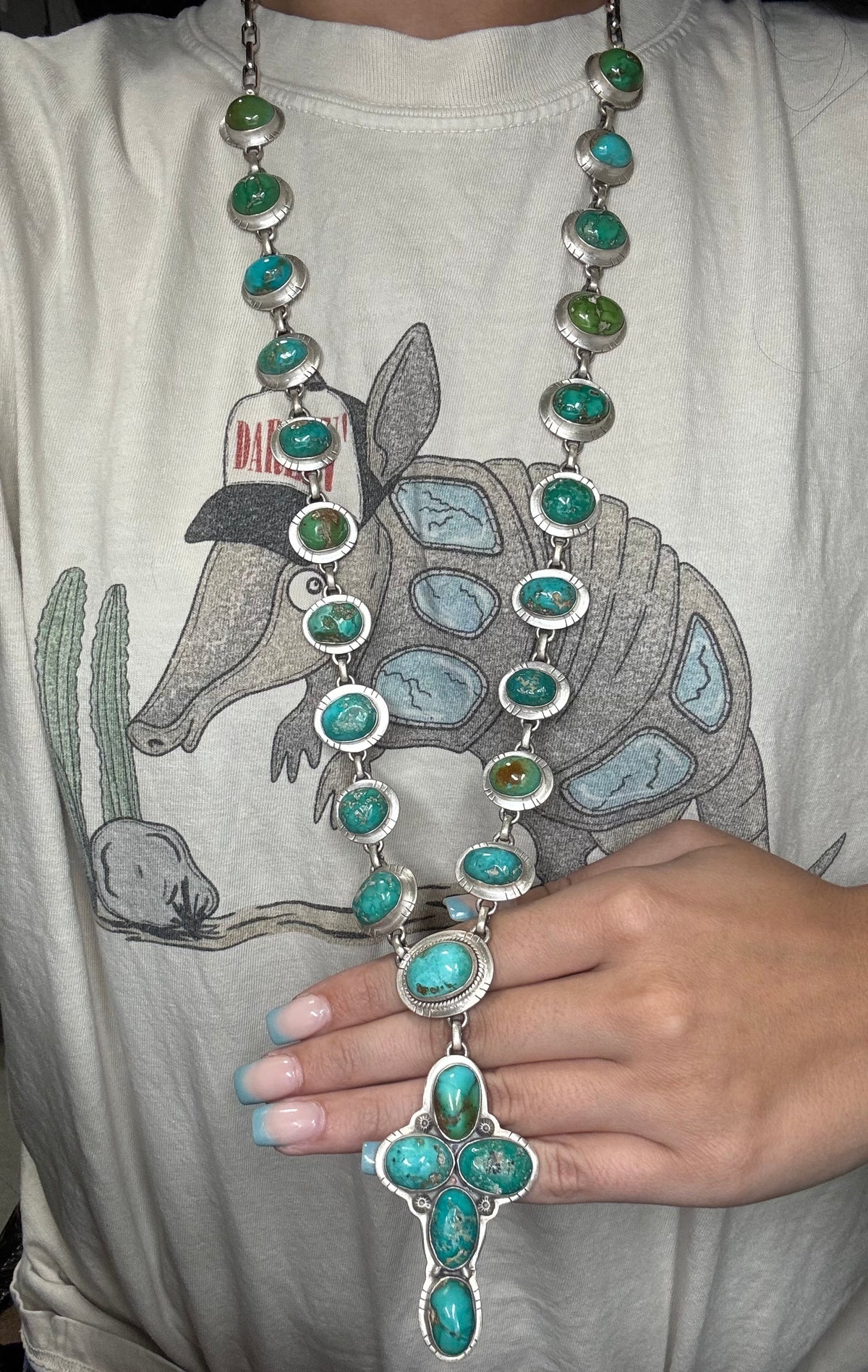 Sonoran Turquoise #922-44 Cross Necklace