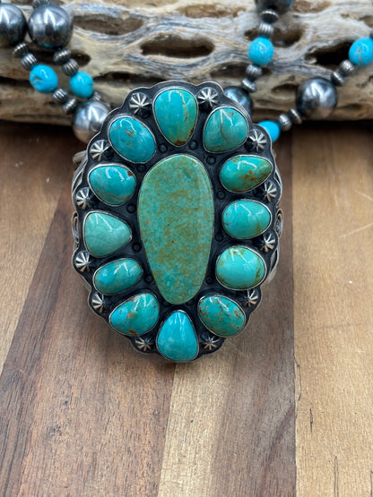 Turquoise #922-41 Cluster Cuff by Gabriel Jurardo