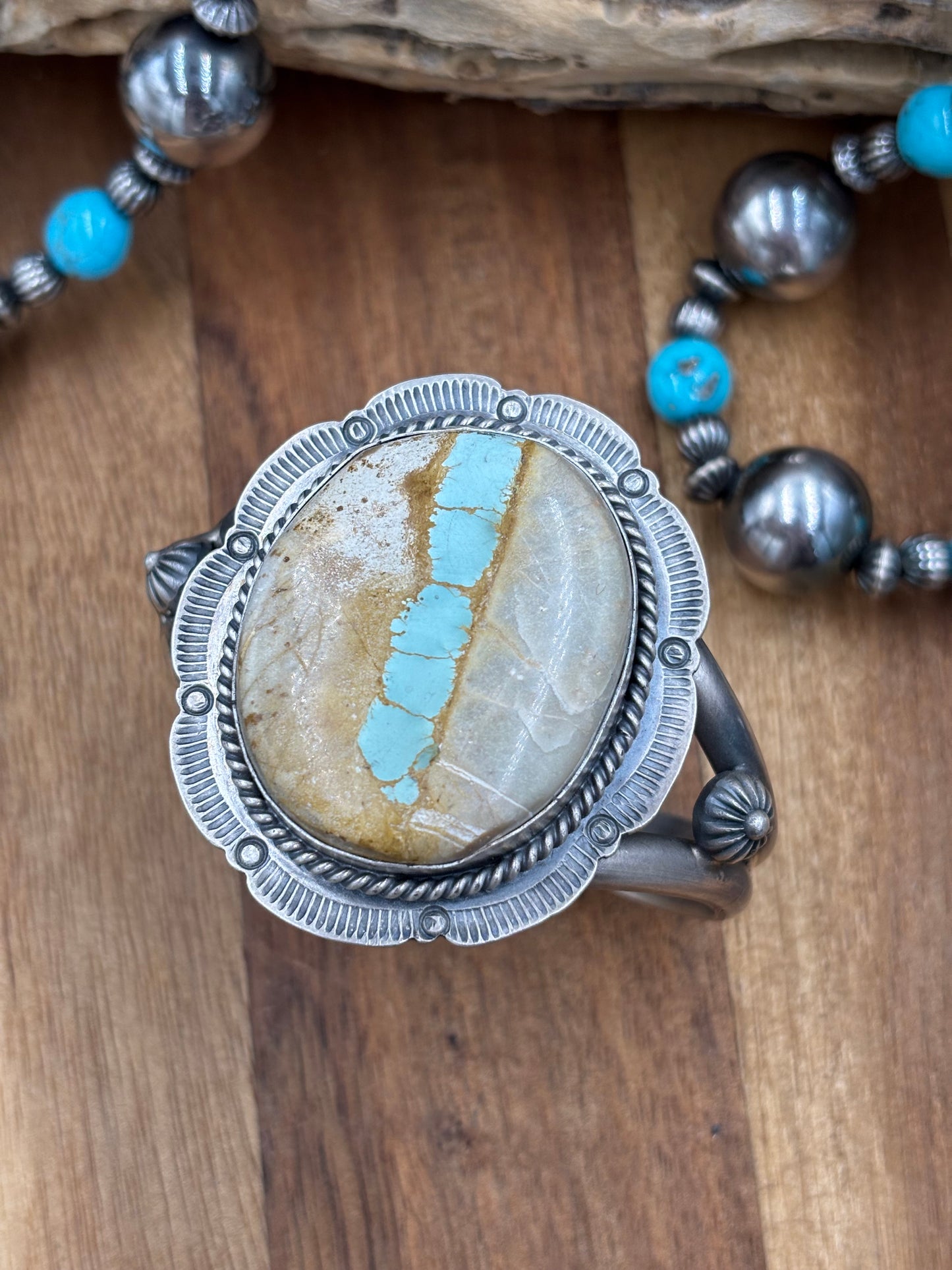 Ribbon Royston Cuff by Ned Nez, Navajo