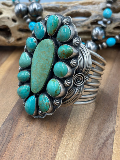Turquoise #922-41 Cluster Cuff by Gabriel Jurardo