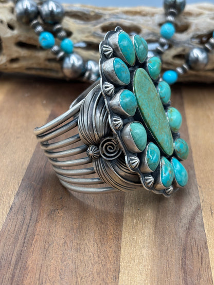 Turquoise #922-41 Cluster Cuff by Gabriel Jurardo